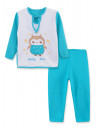Пижама детская с вышивкой интерлок однотонный