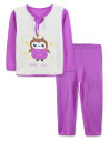 Пижама детская с вышивкой интерлок однотонный
